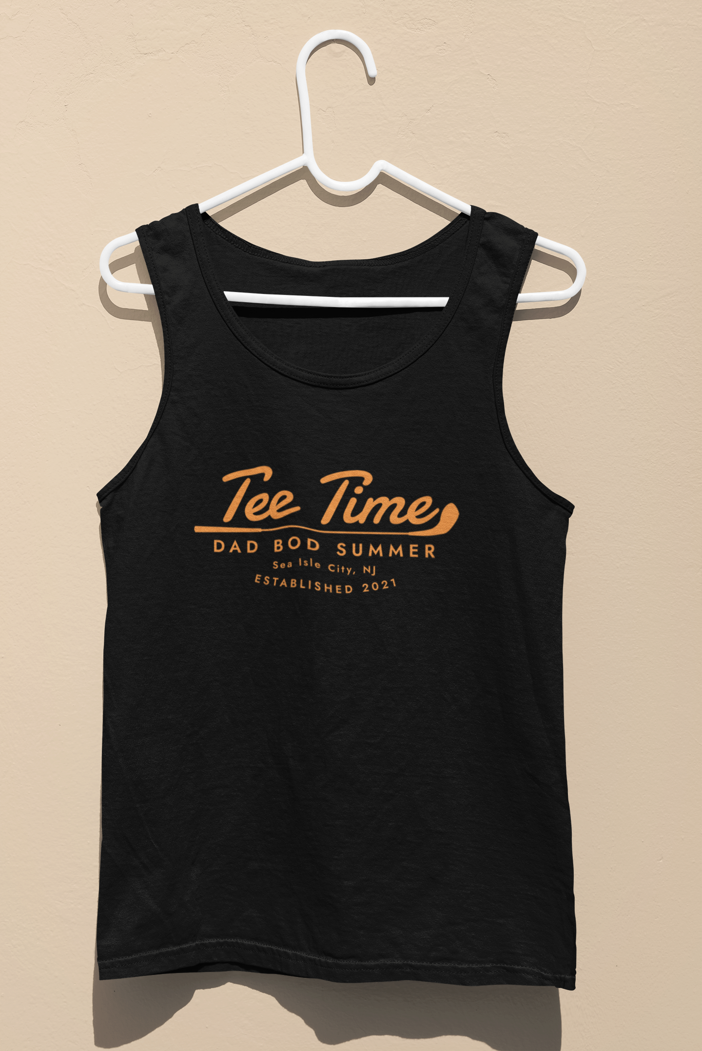 "Golf Tee Time in Sea Isle City" - Golf Tank Top
