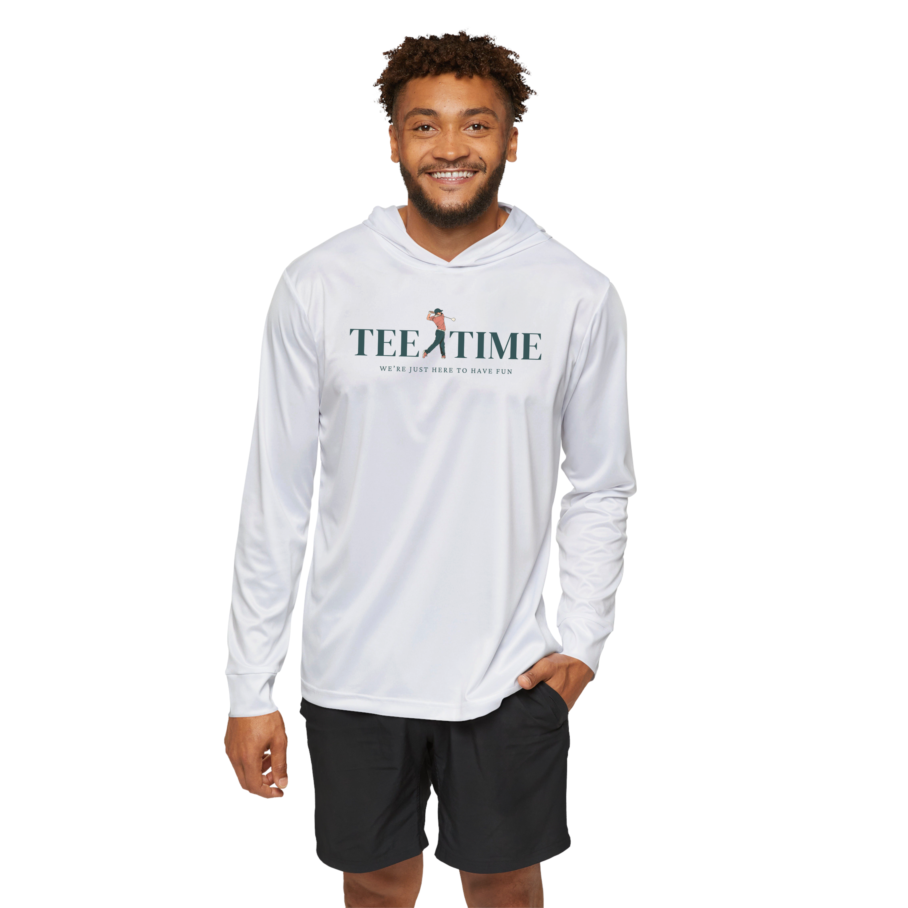 "We're Just Here To Have Fun, Tee Time" - Golf Performance Hoodie