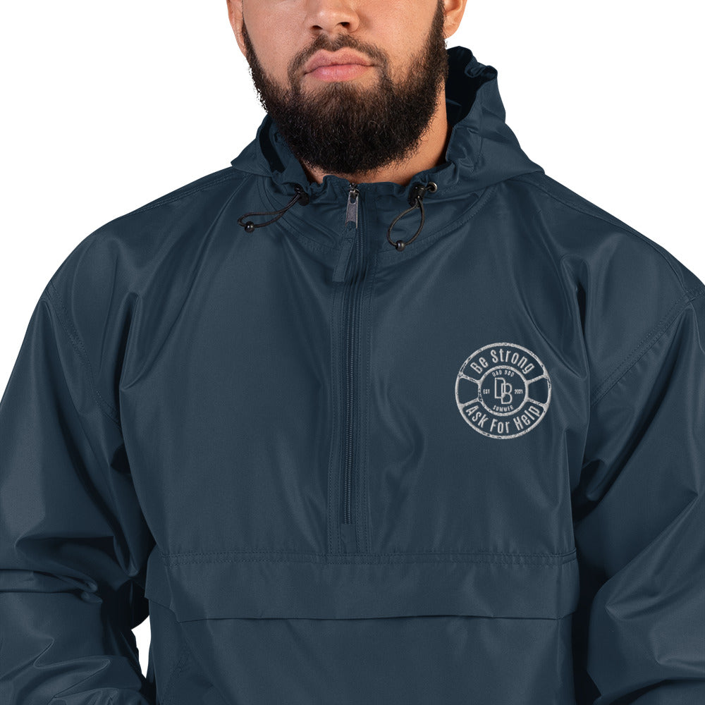 "Be Strong, Ask For Help" Champion Packable Jacket - Dad Bod Summer