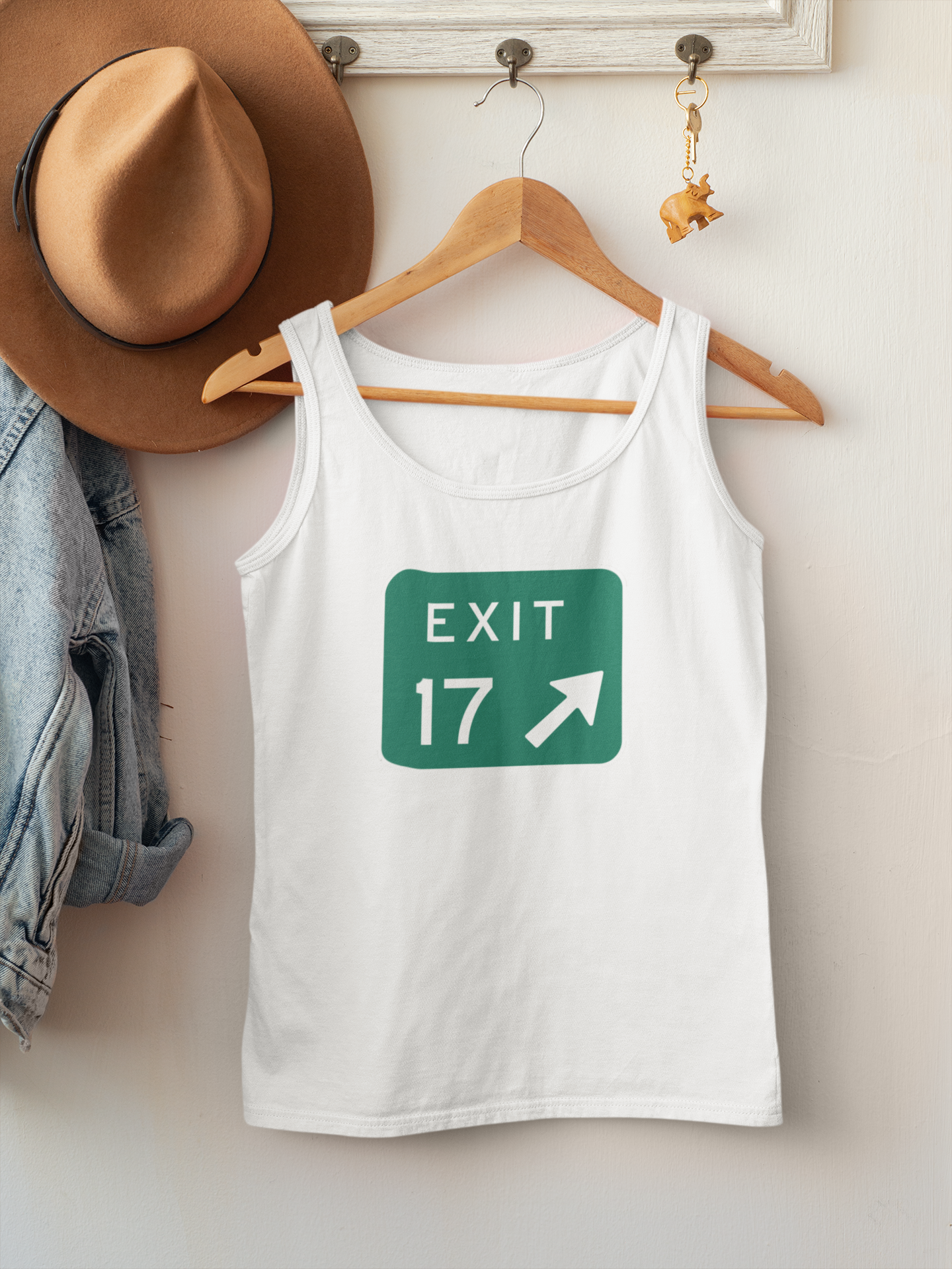 "Sea Isle City, Exit 17 Tank Top" - Beach Tank Top