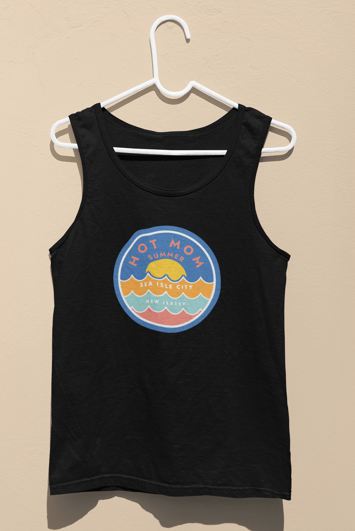 "Hot Mom Summer Beach Tank Top" - Ladies Tank Tops
