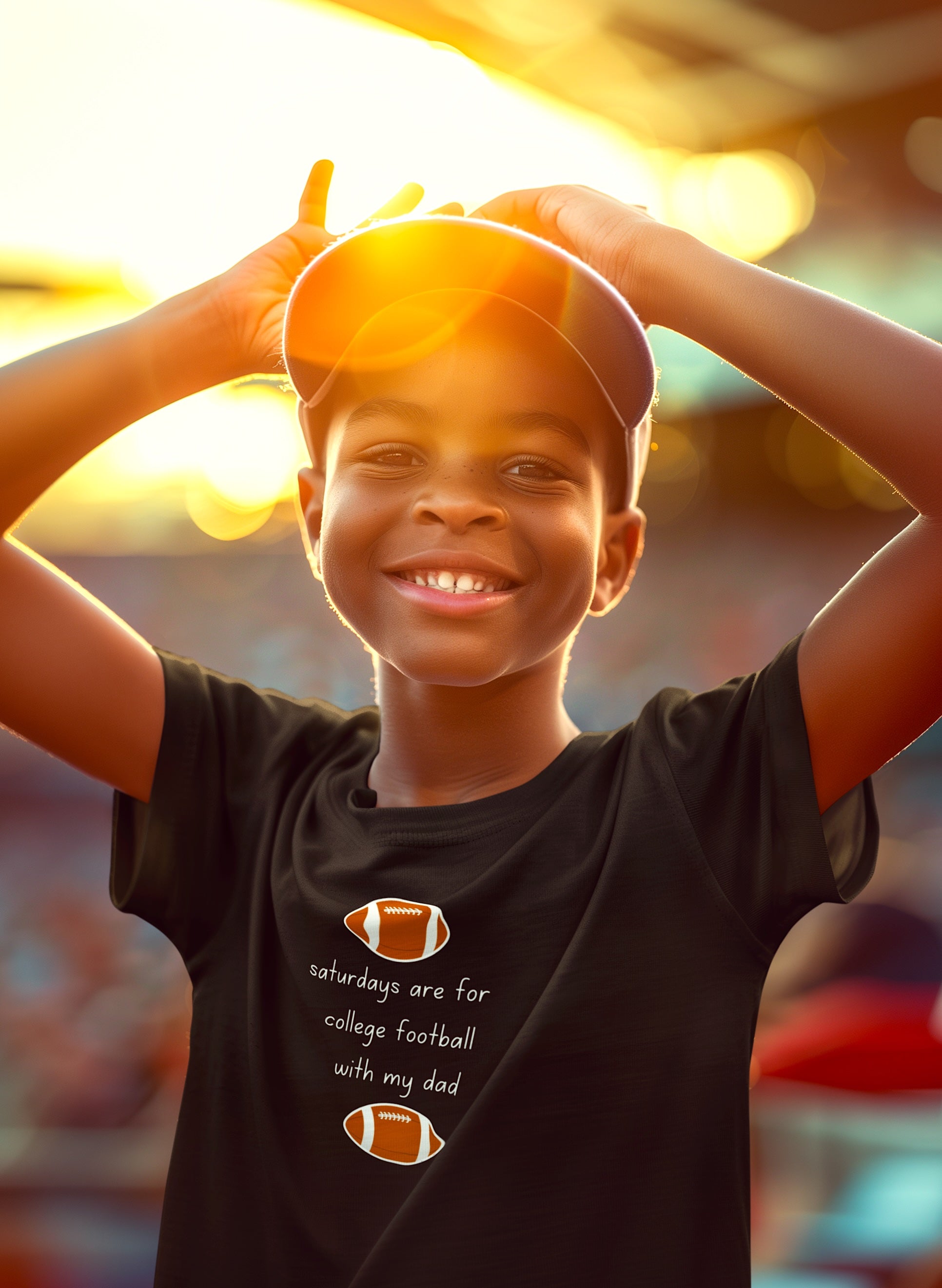 "College Football With Dad" - Toddler Football Shirt