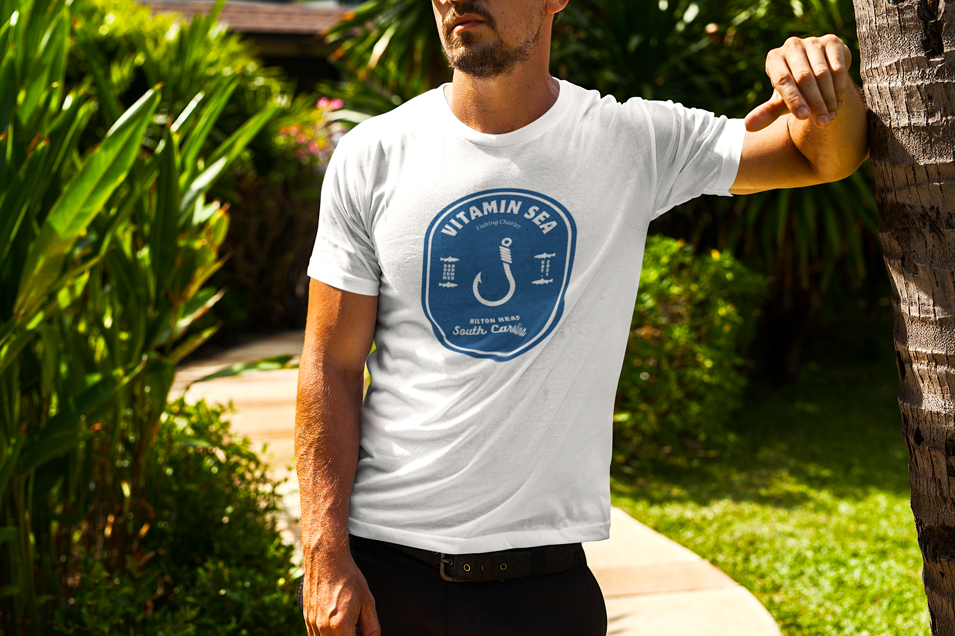 "Hilton Head, South Carolina Fishing Charter Shirt" - Fishing T Shirts