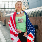 "1776 USA Women's Slim Fit Tank Top" - Ladies Tank Top