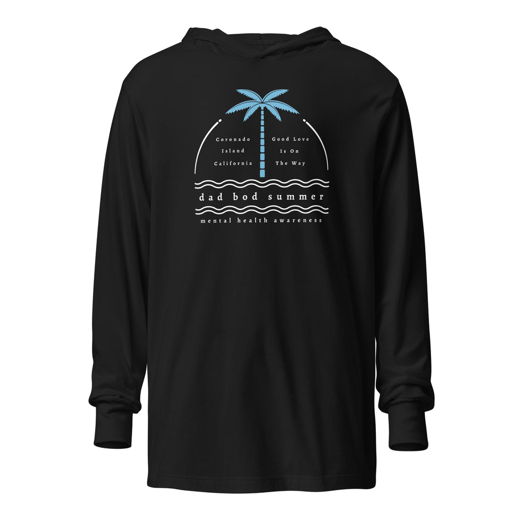 Sea Isle City Beach Design- Hooded Long-Sleeve Tee - Dad Bod Summer