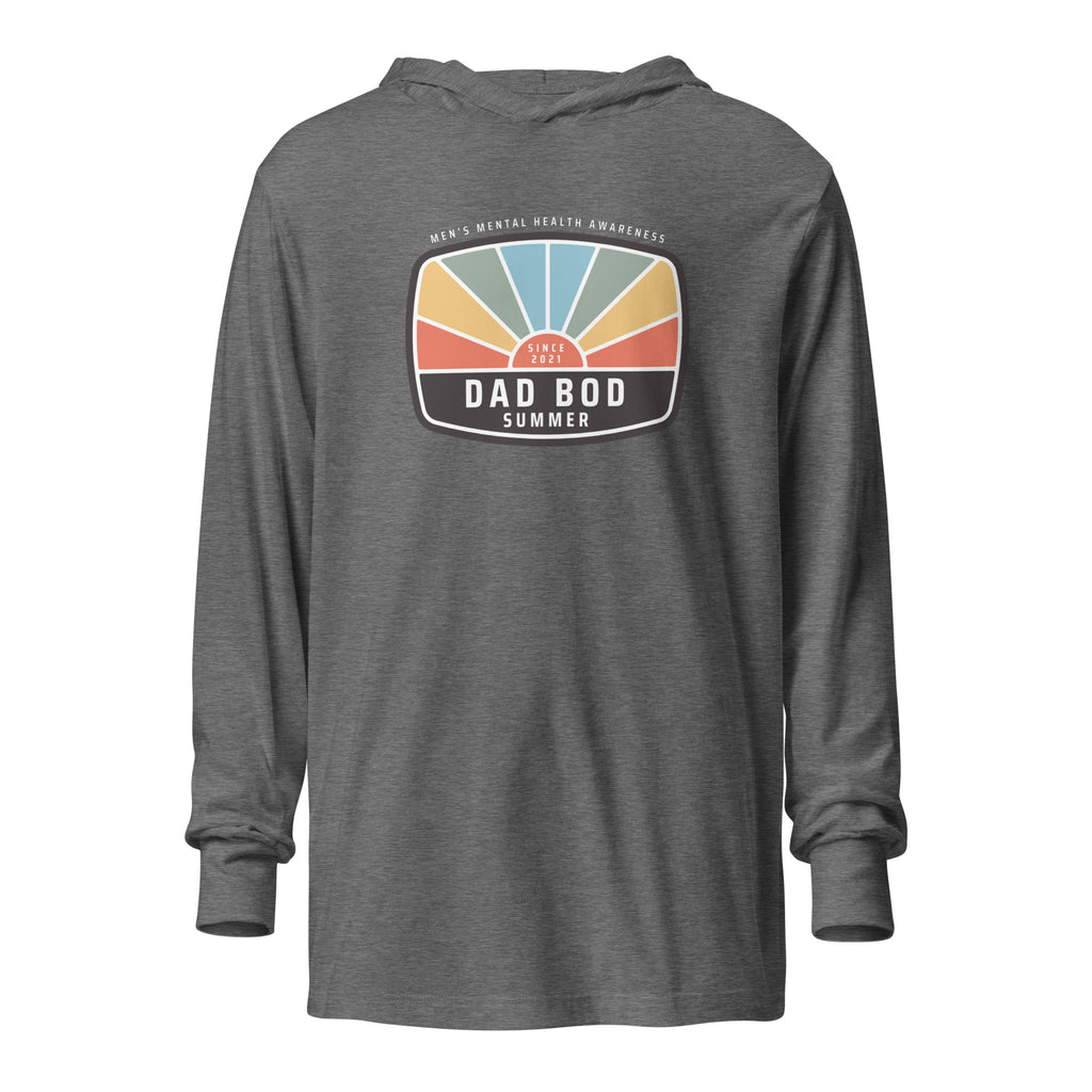 Mens Mental Health Awareness- Hooded Long-Sleeve Tee - Dad Bod Summer