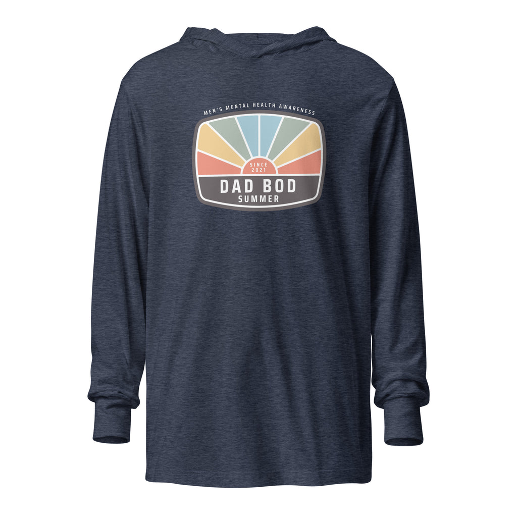 Mens Mental Health Awareness- Hooded Long-Sleeve Tee - Dad Bod Summer