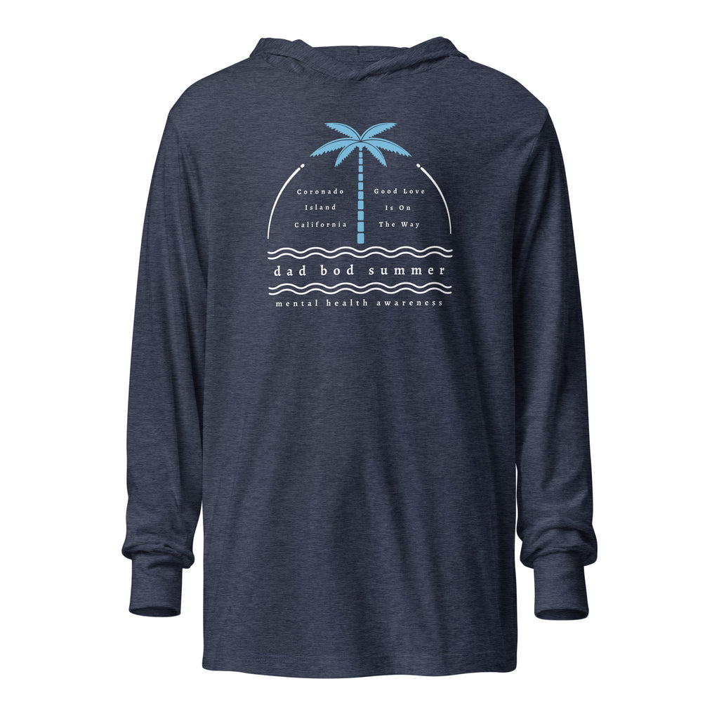 Sea Isle City Beach Design- Hooded Long-Sleeve Tee - Dad Bod Summer