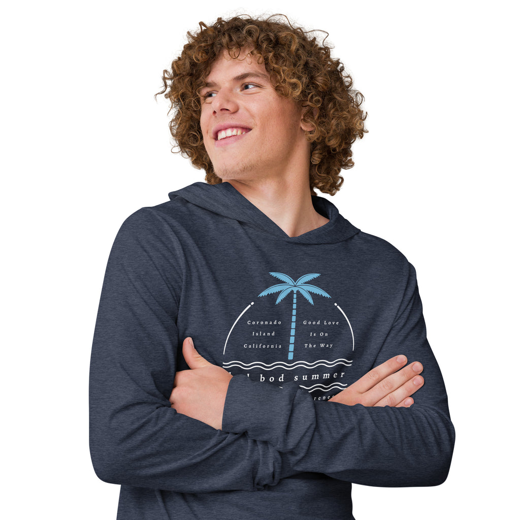 Sea Isle City Beach Design- Hooded Long-Sleeve Tee - Dad Bod Summer