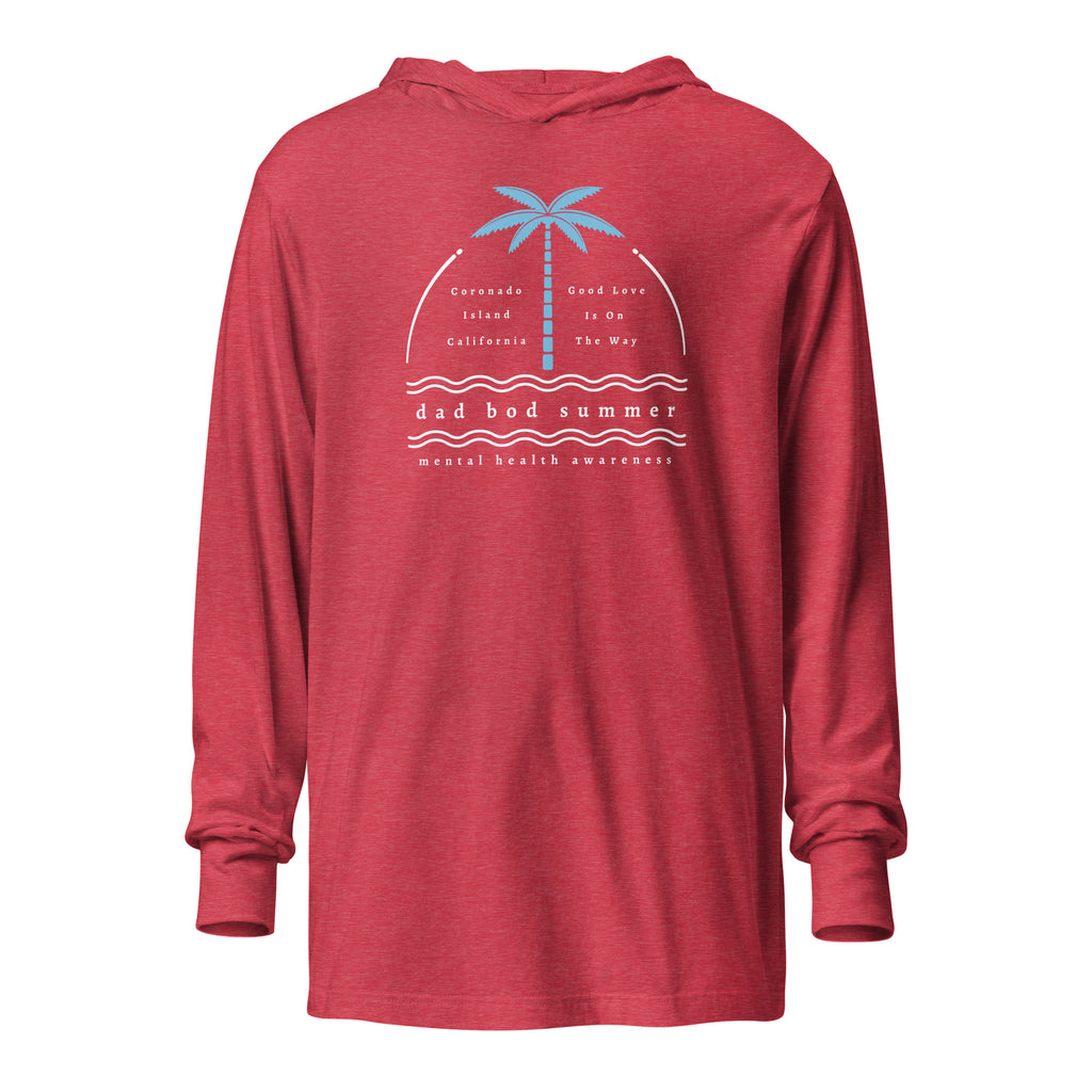 Sea Isle City Beach Design- Hooded Long-Sleeve Tee - Dad Bod Summer