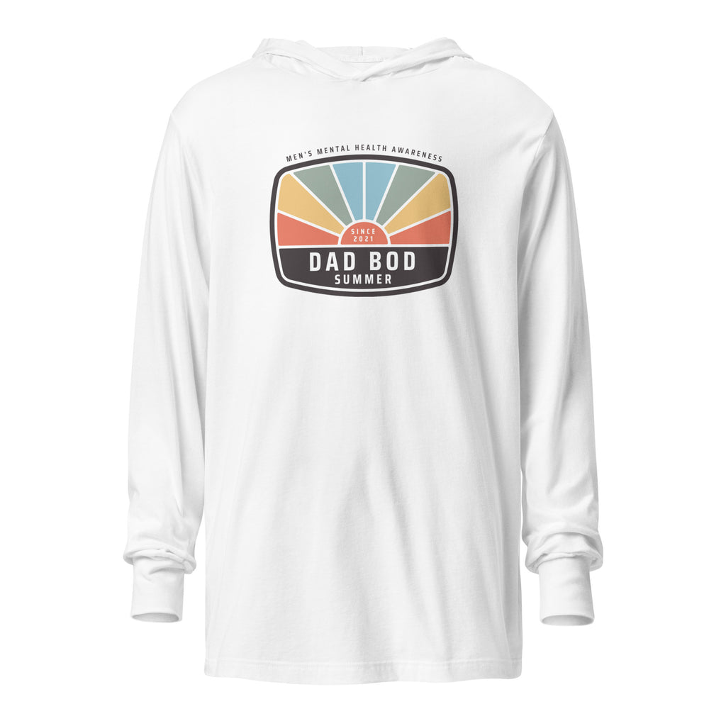 Mens Mental Health Awareness- Hooded Long-Sleeve Tee - Dad Bod Summer