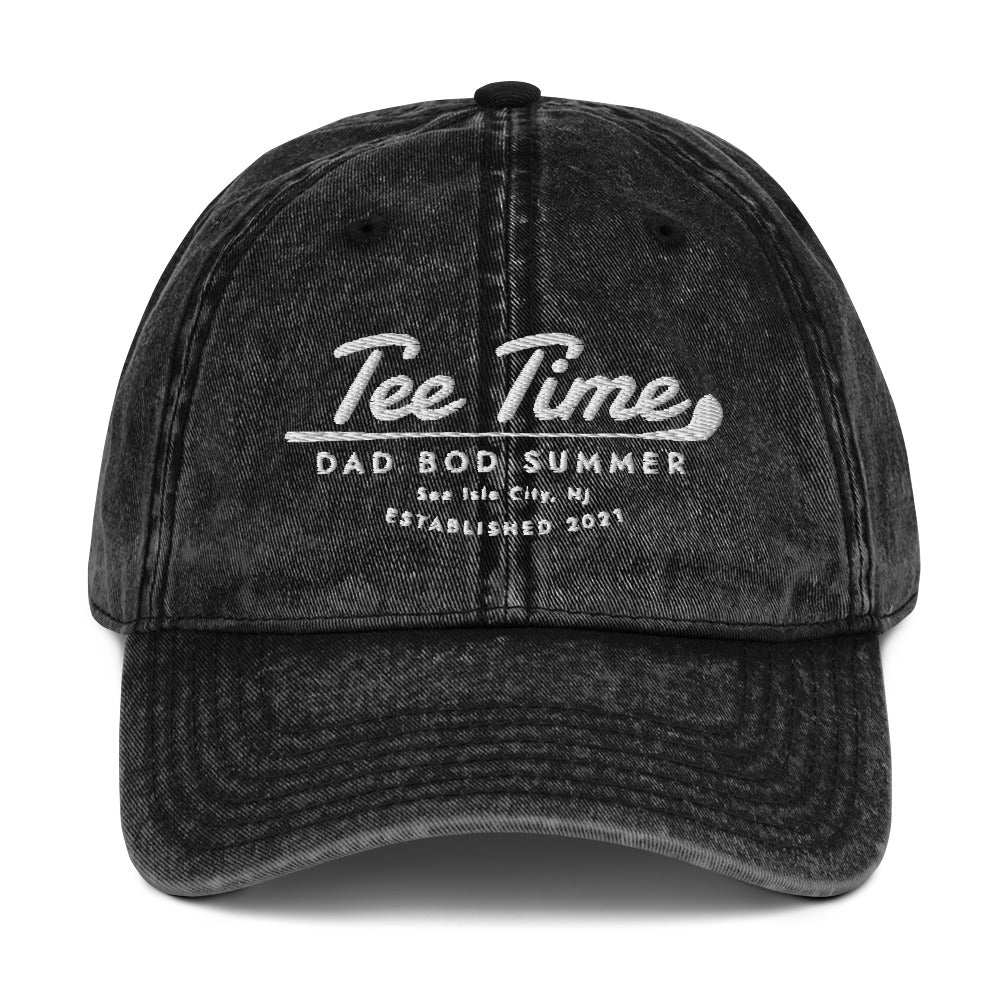 "Dad Bod Summer" Golf Tee Time- Vintage Cotton Twill Hat - Dad Bod Summer