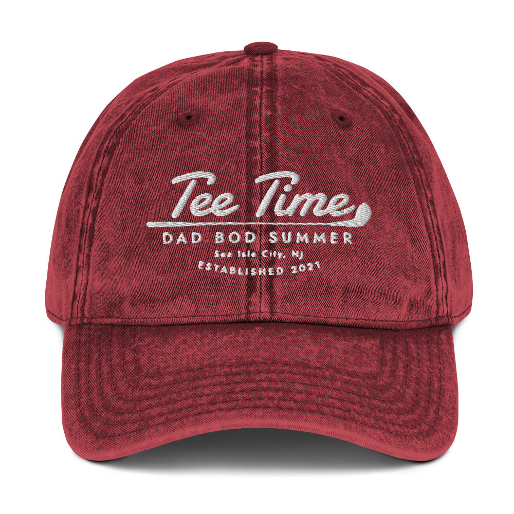 "Dad Bod Summer" Golf Tee Time- Vintage Cotton Twill Hat - Dad Bod Summer