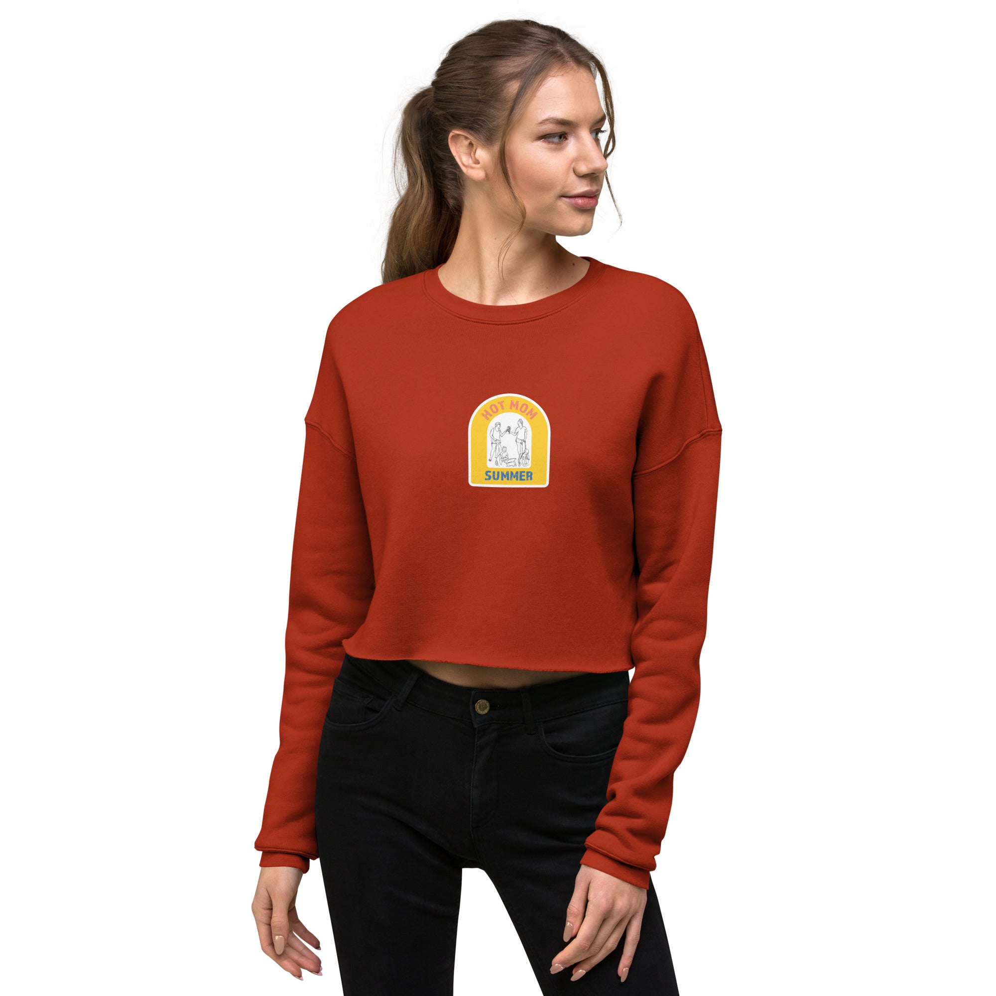 "Hot Mom Summer" Crop Sweatshirt - Dad Bod Summer
