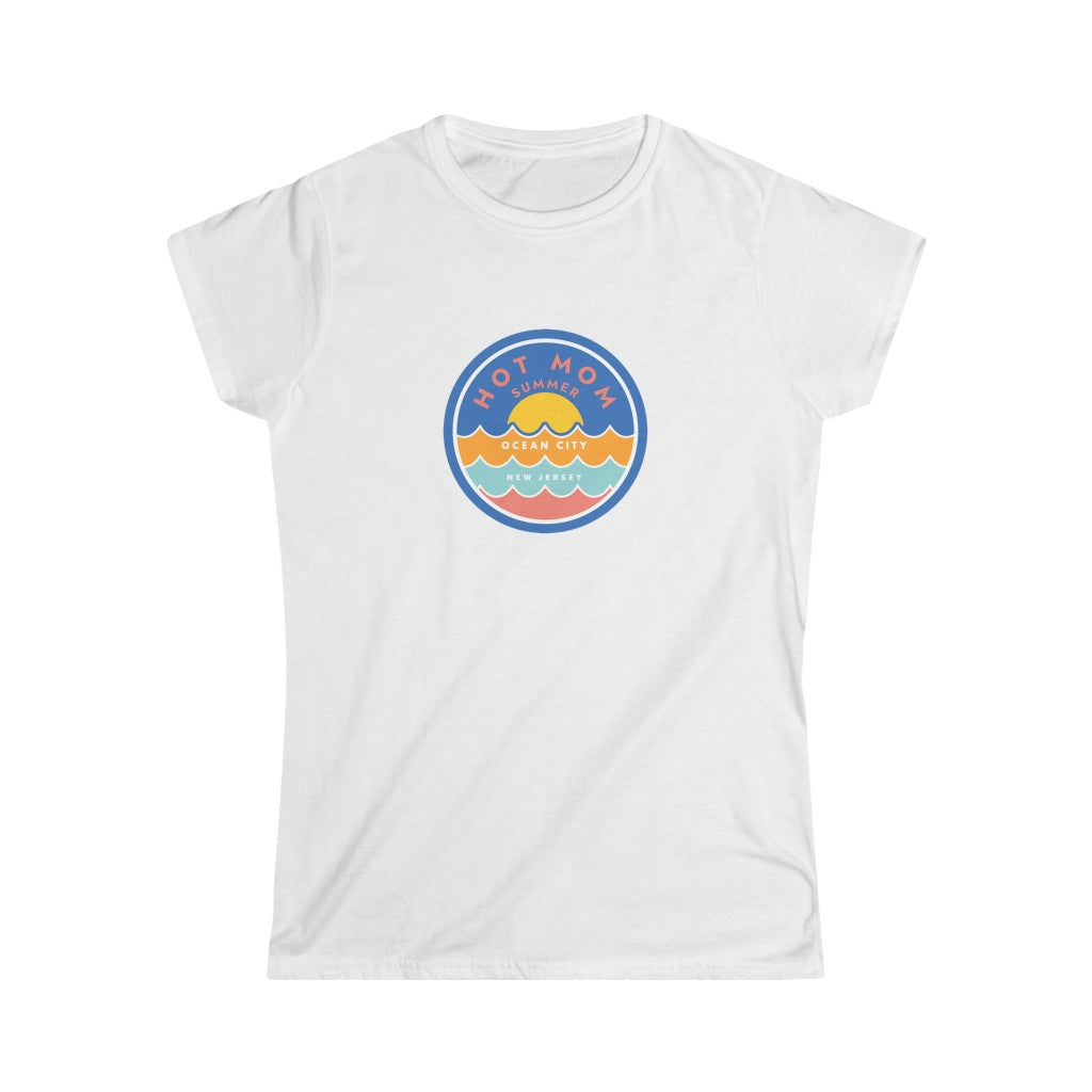 "Hot Mom Summer"  Ocean City, NJ- Sunset Logo - Dad Bod Summer